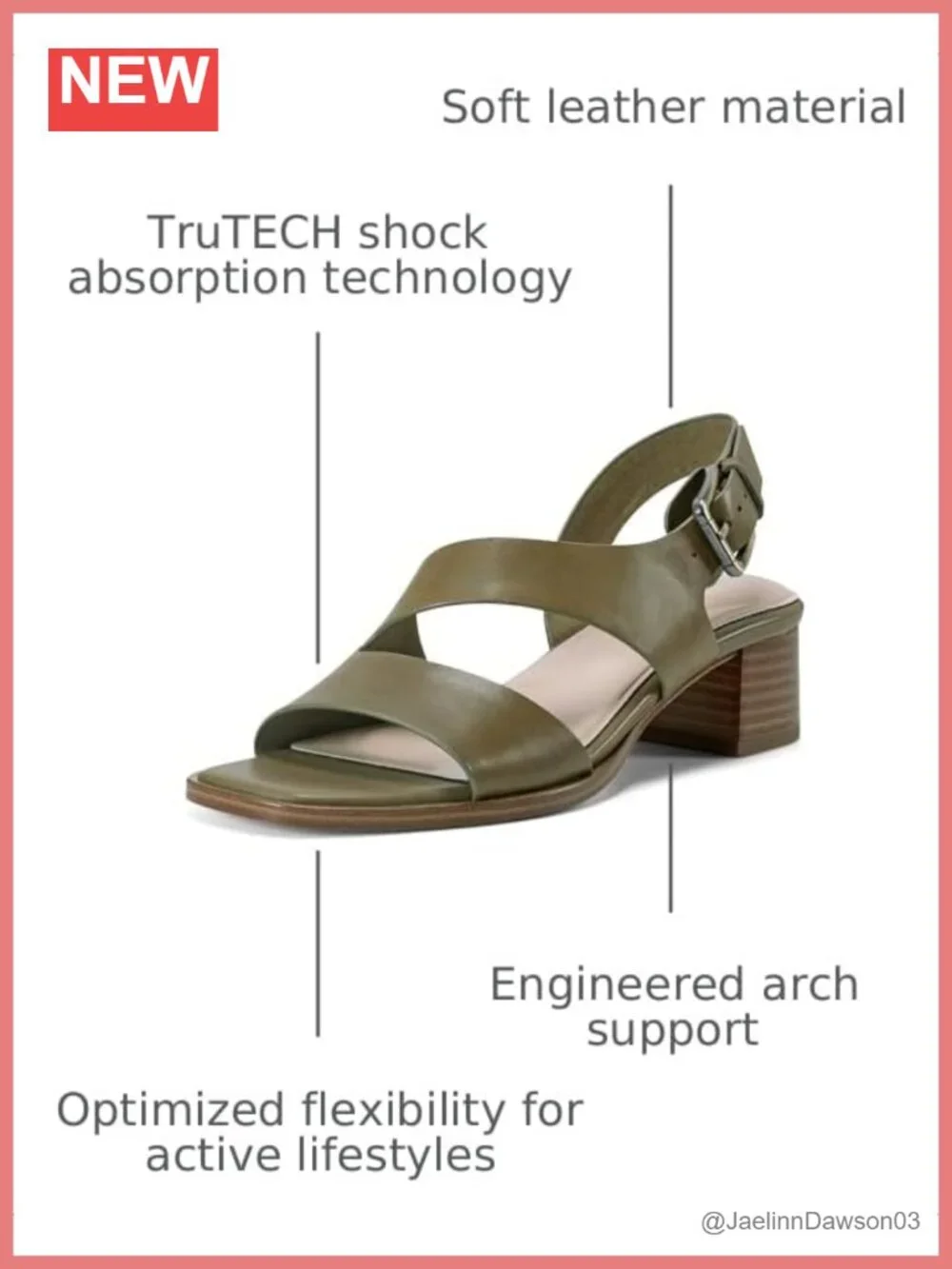 Women's Heeled Sandals Slingback Block Heel Leather Open Toe